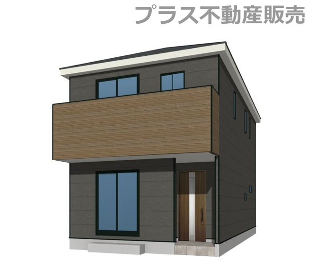 【外観】 | 福岡市西区横浜1丁目第15　1号棟（全2棟）【仲介手数料無料・0円】 | 完成イメージの外観パースです。