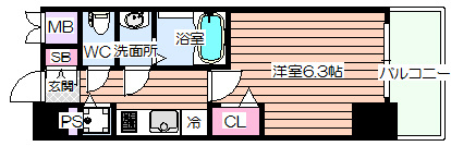 【間取り】 | プレサンス大阪ゲートシティ