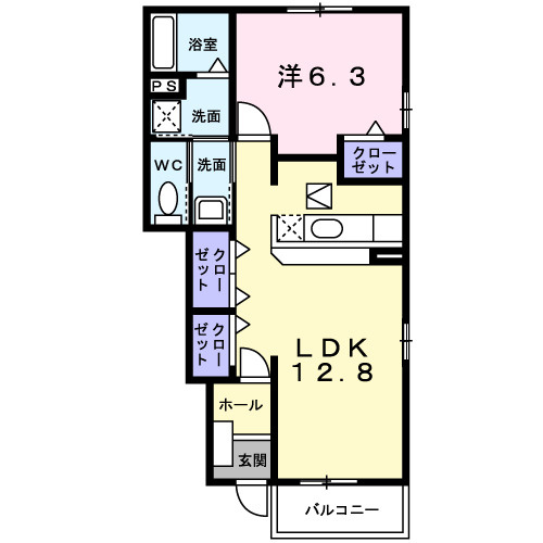 カーサ・プラシード　Ⅱの間取り