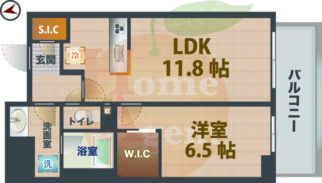 【間取り】 | ヴェルデコート西新宿 | 1LDKのお部屋です。