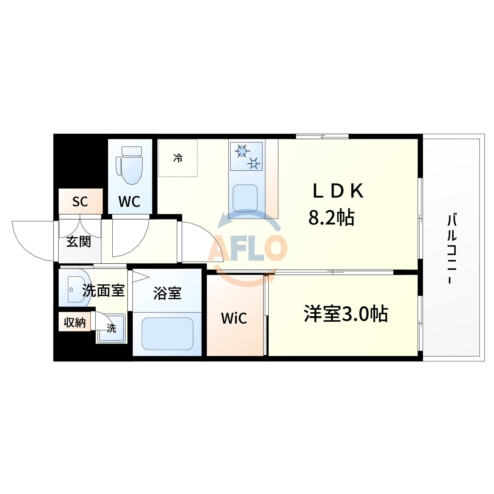 Luxe新大阪6の間取り|間取り