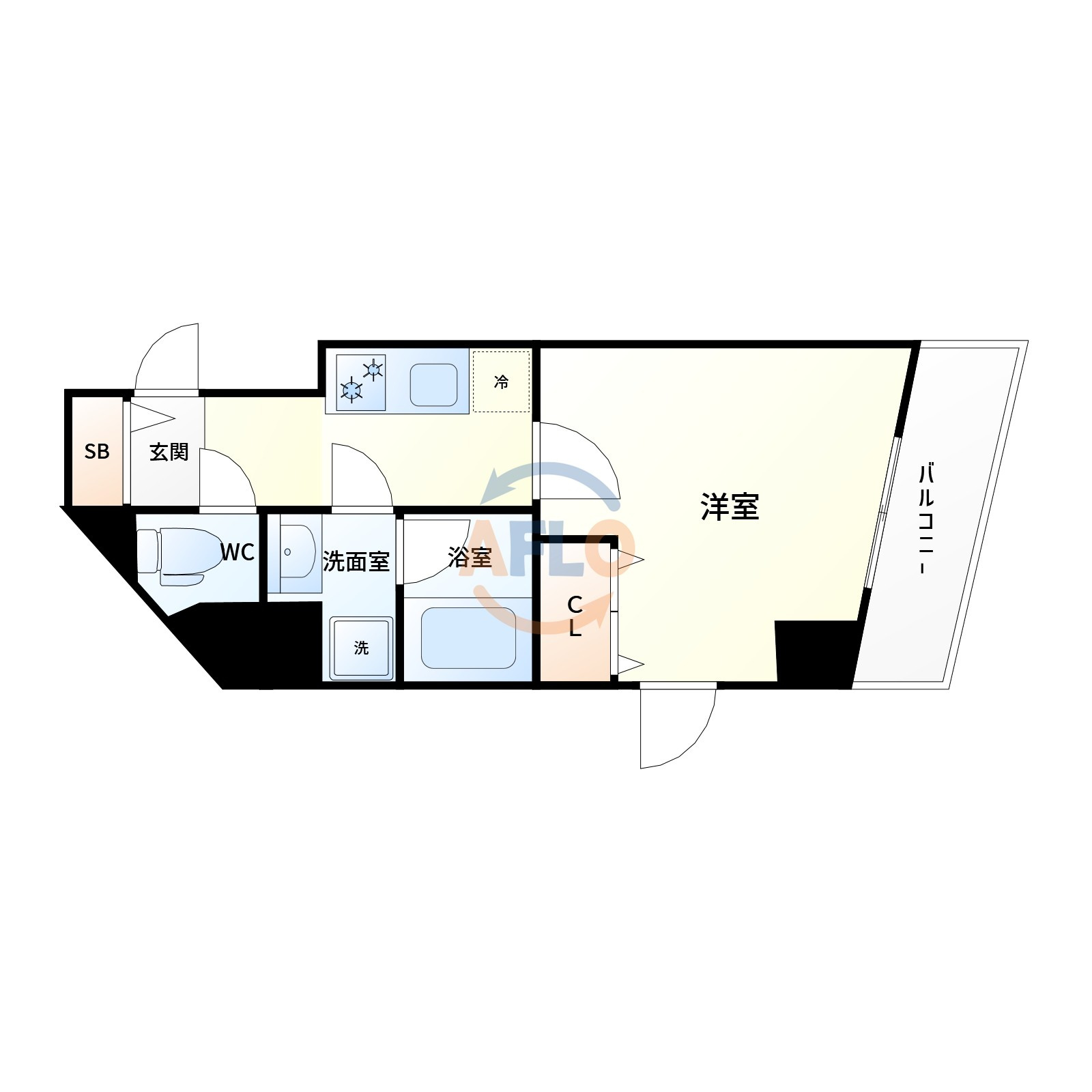 RIDGE江坂(旧ルクレ江坂)の間取り|RIDGE江坂　間取り