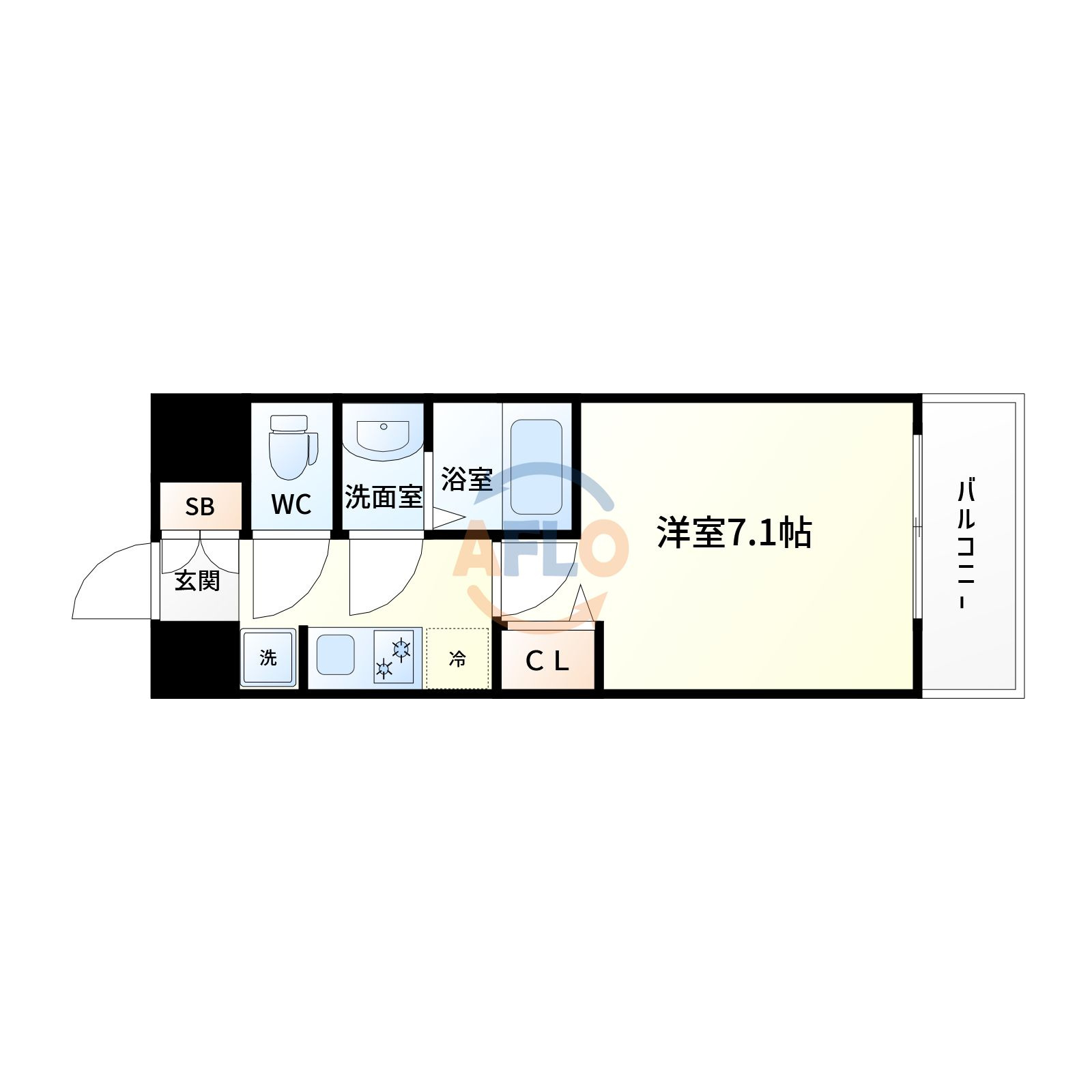プレサンス　OSAKA　姫里エンファシスの間取り|プレサンスOSAKA姫里エンファシス　間取り