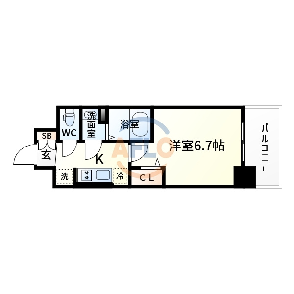 プレサンス塚本ミッドマークの間取り|プレサンス塚本ミッドマーク　間取り