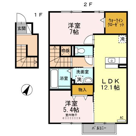 セジュール　カーラの間取り