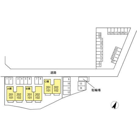 リッジウッド９０ C棟の区画図