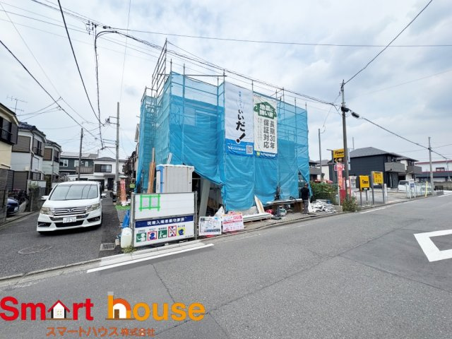 大和市西鶴間　新築1棟の前面道路含む現地写真