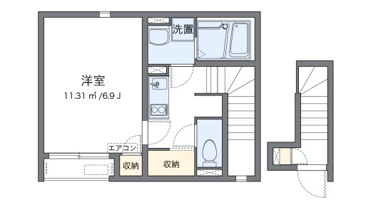 クレイノお花茶屋の間取り