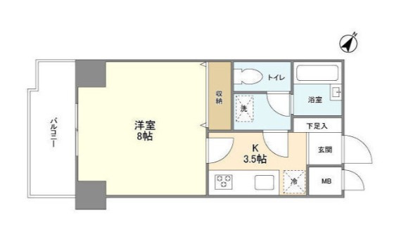 アグレ本八幡の間取り