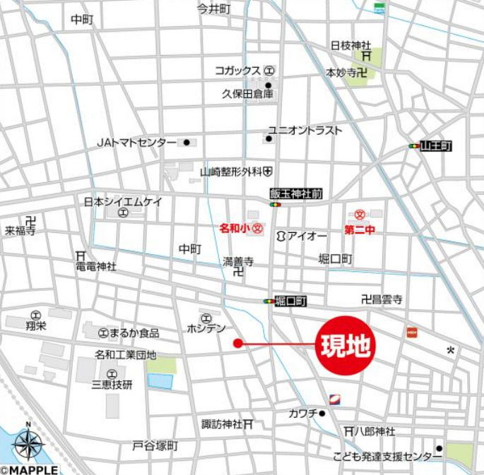 【中古】伊勢崎市戸谷塚町　３LDKの地図