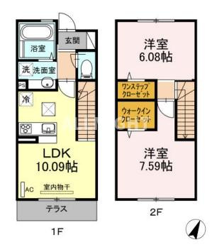 川崎市麻生区栗木台２丁目のアパートの間取り