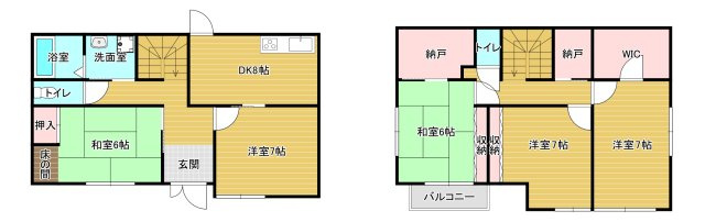 大野台貸家の間取り