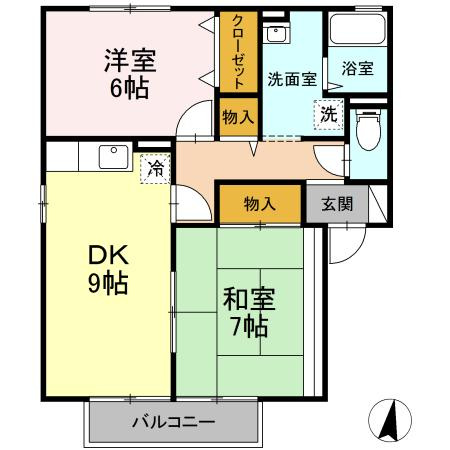 【間取り】 | リトルバード横井　A棟