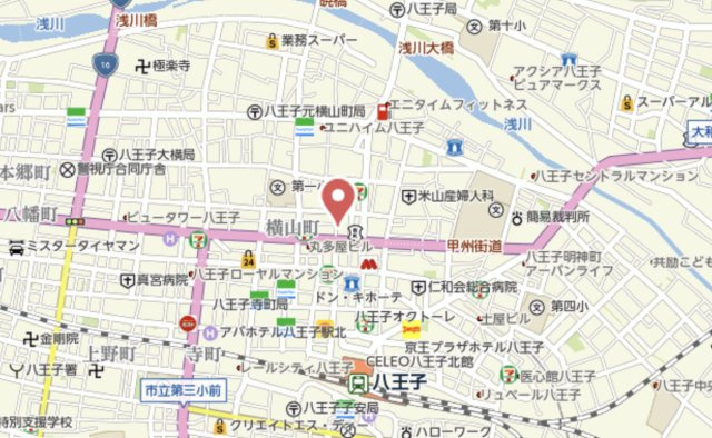 『八王子市マンション』リッツタワー八王子【仲介手数料無料】　八王子市横山町23-4の地図|～仲介手数料無料☆八王子ひなた不動産～リッツタワー八王子