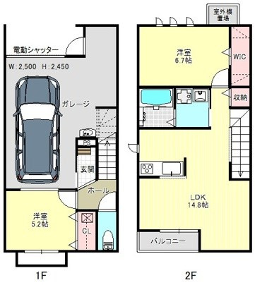 ディアコートＫⅨＷの間取り