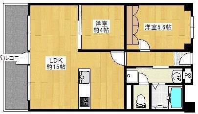 神戸市東灘区魚崎南町１丁目の賃貸マンションの間取り