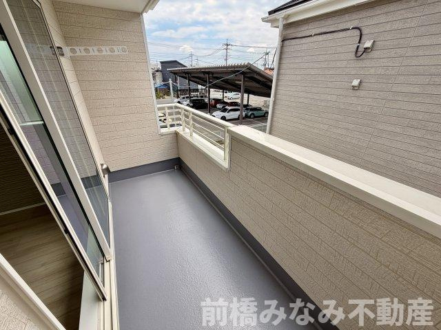 【新築】前橋市南町2丁目　A号棟(全２棟)　ハートフルタウン　新築建売分譲のバルコニー|開放的で明るい空間を演出してくれるバルコニーです