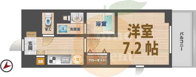 【間取り】 | Casa de prata | 1Kのお部屋です。