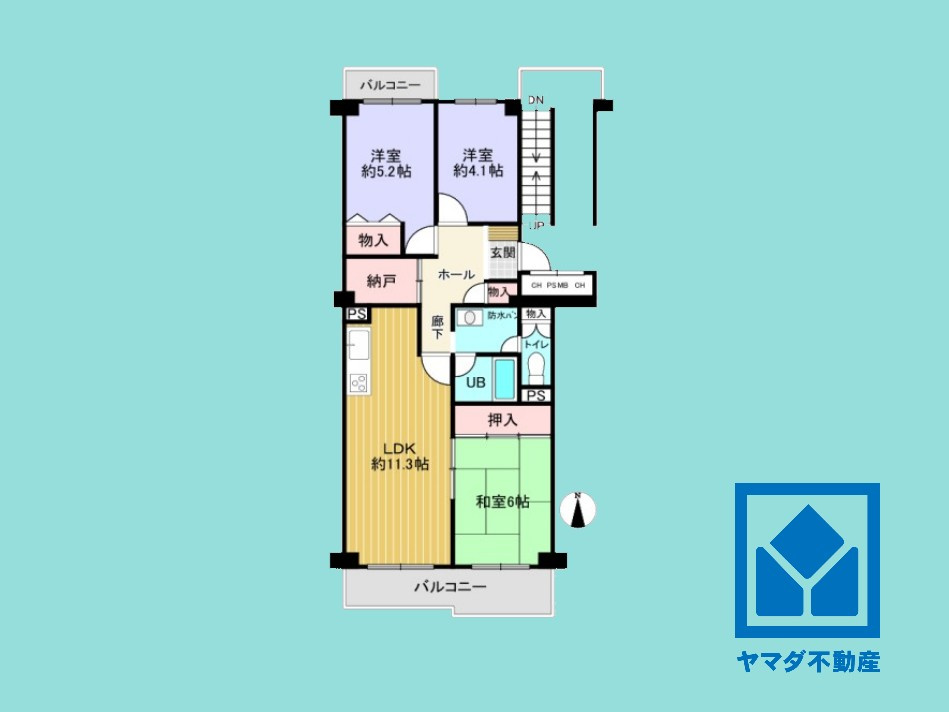 ユニライフ宇治Ｃ棟の間取り