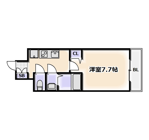 【間取り】 | グランパシフィック岸里東