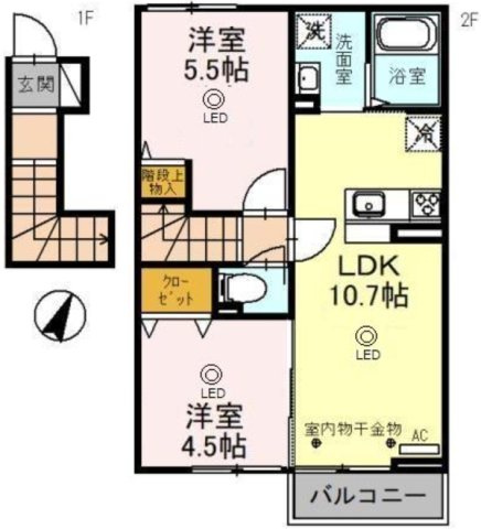 匠乃館Fの間取り