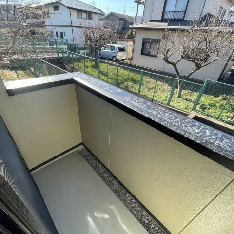 MELDIA岩槻Ⅵのバルコニー