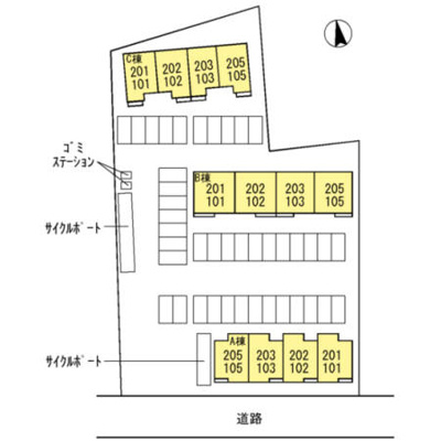 【区画図】 | Ｌａ・Ｍａｉｓｏｎ　Ａ棟