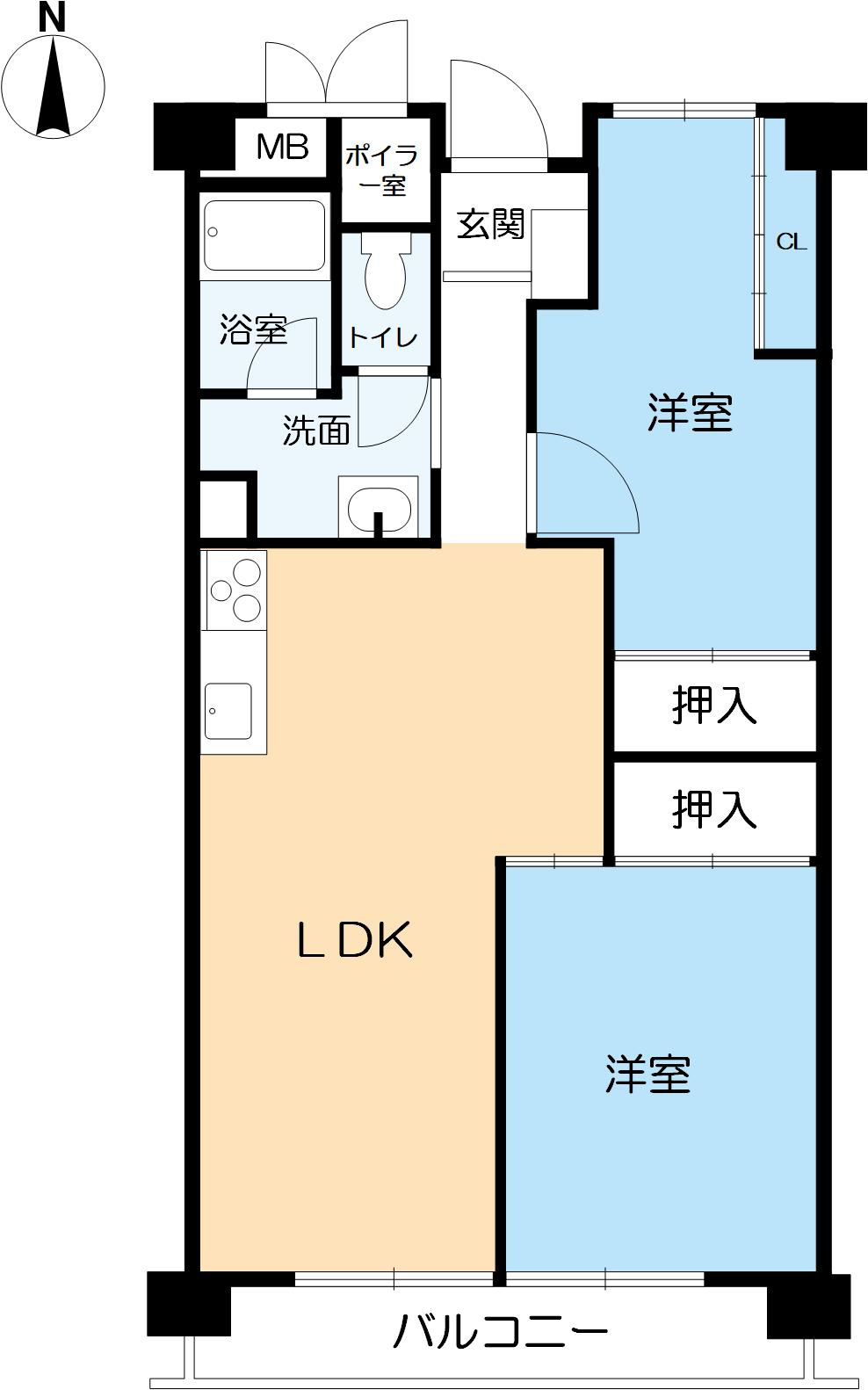 岡本パークマンションの間取り