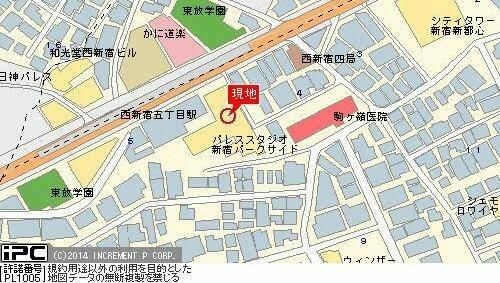 パレステュディオ新宿パークサイドの地図