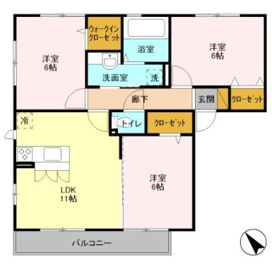 ソレイユⅡの間取り