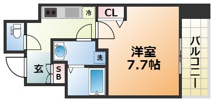 プレサンス神戸元町ベルシオンの間取り