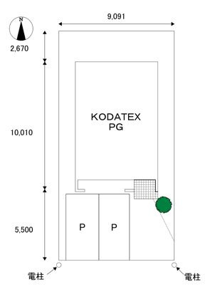 高木町4-28-3KODATEX　PGの区画図