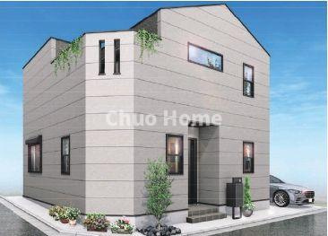 荒川区西尾久2丁目新築分譲住宅の完成予想図|外観パース