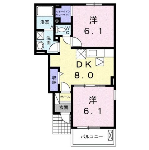 メゾンフルールＥの間取り