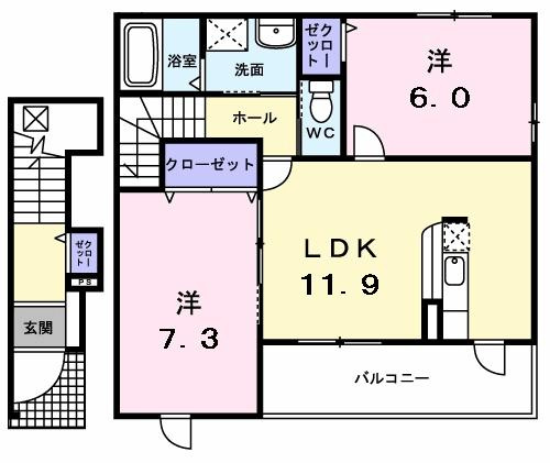 【間取り】 | ヴァン　フォーレ　Ⅰ