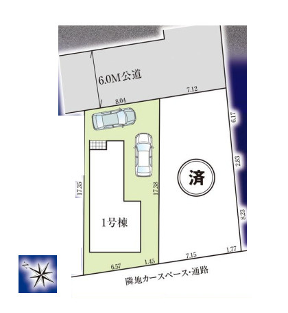 上尾市上　32期　新築一戸建て　グラファーレ　01の区画図|1号棟