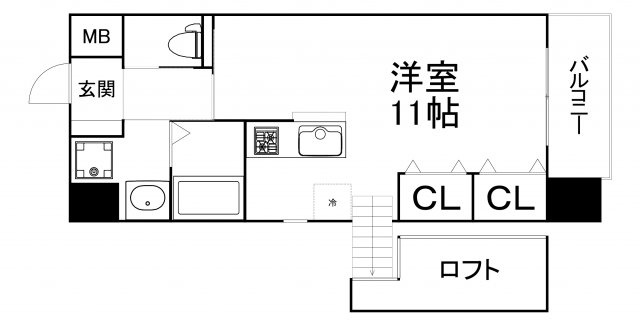 【間取り】 | エスペランサ西天満