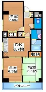 大関山ハイツの間取り