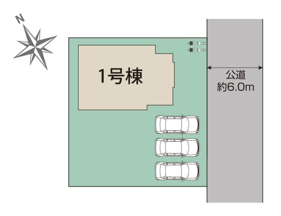 ブルーミングガーデン宇都宮市雀の宮7丁目2期の区画図|敷地面積：241.04㎡　接道：東側6.0ｍ(公道)