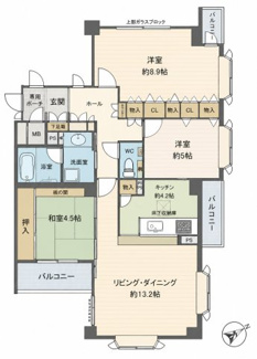 【間取り】 | ファミール甲子園浦風町