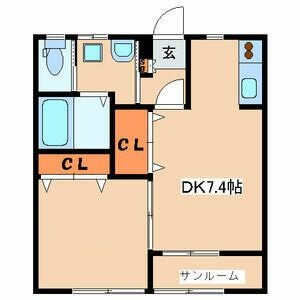 コーポＫⅡの間取り|間取りです。