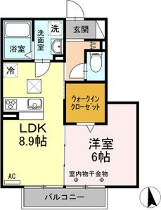 D-room茜部の間取り