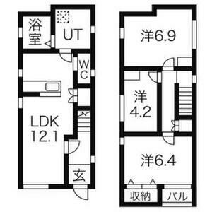 尾頭橋戸建賃貸の間取り