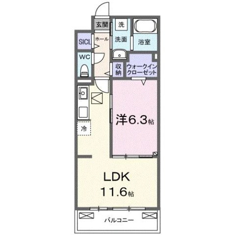 リオラ　Ⅰの間取り