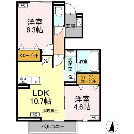 ペニーレーン石神井台A棟の間取り