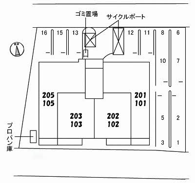 【区画図】 | ラ・パルテール旭川　九番館