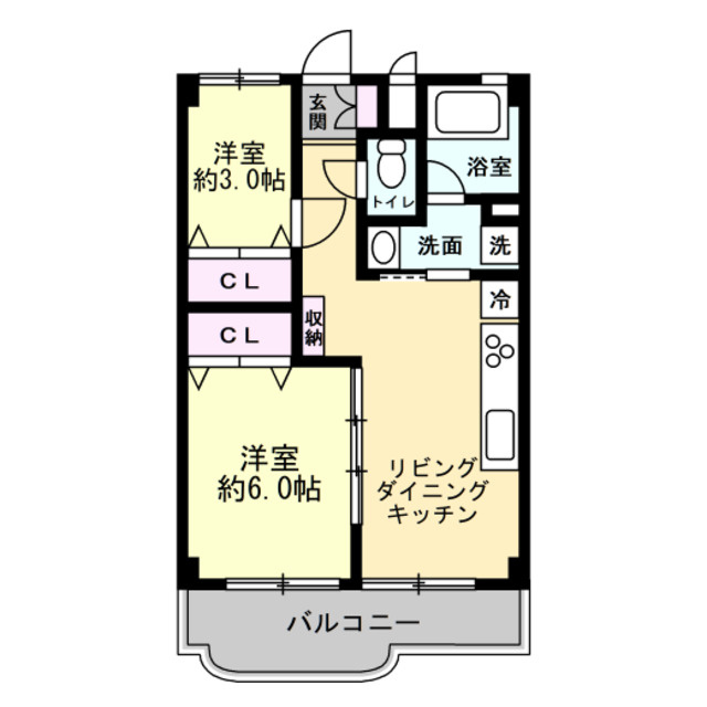 第一岡本ハイツの間取り