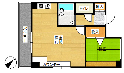 ベルトピア福岡Ⅲの間取り