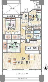 【間取り】 | ルネ千里中央ザ・ローズガーデン | 間取り