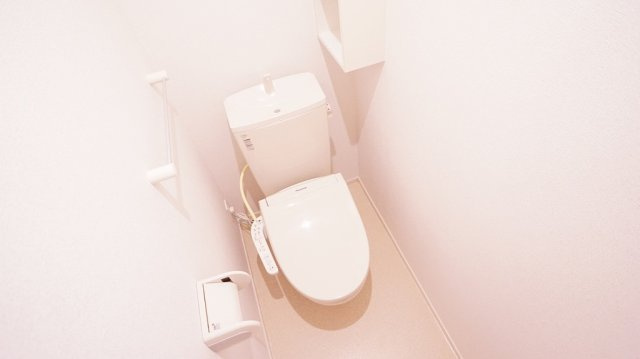 落ち着いた色調のトイレです
